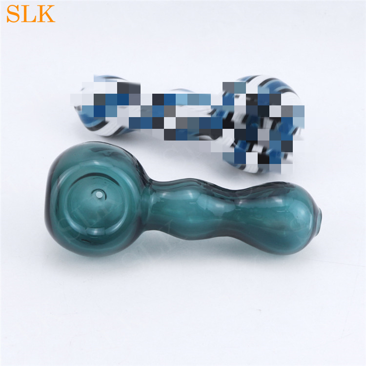 4.3 Inch New Mini Glass Bongs Glass Smoking Pipes Spoon Hand Pipe Oil Burner Tobacco Pipe Smoking Accessories Slkstore