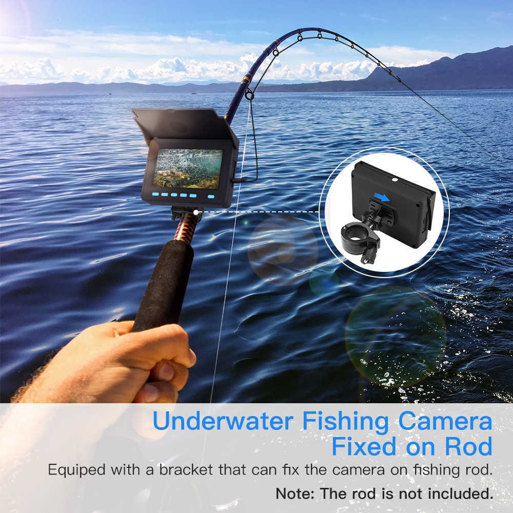 Fishfinder Eyoyo 4.3Inch Onderwater Nachtzicht Videovissen Camera 1000TVL 20M Kabel 8 LED Licht Visuele Fishfinder Pesca Ijsvissen HKD230703