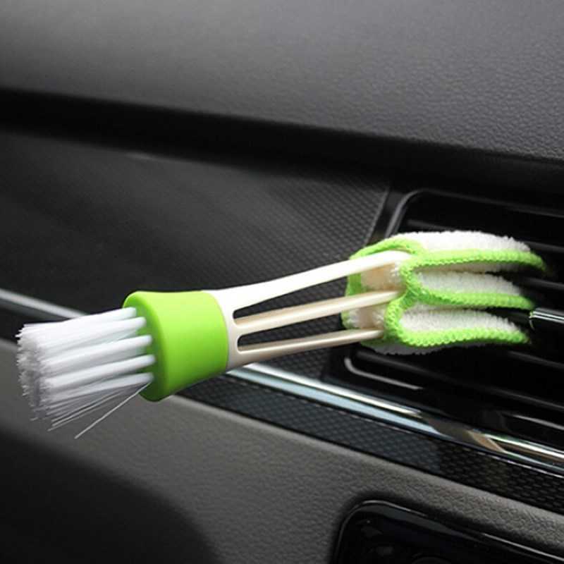 Nova ferramenta de limpeza de escova de carro de plástico Limpador de persianas de ventilação de ar condicionado automático