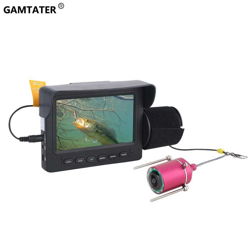 Localizador de peixes GAMWATER Video Fish Finder 4,3 polegadas IPS Monitor LCD Kit de câmera para pesca no gelo subaquática de inverno com 10 peças de luzes IR Presente para meninos HKD230703
