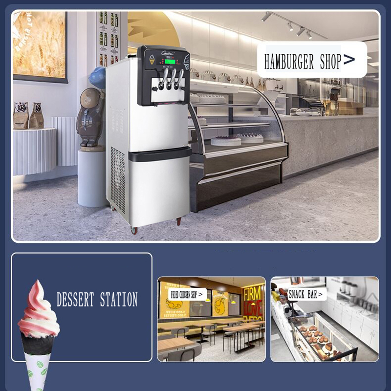 LINBOSS Ice Cream Machine Commercial Ice Cream Maker With Smart Touch Screen Icecream Making Machine Pre cooling system