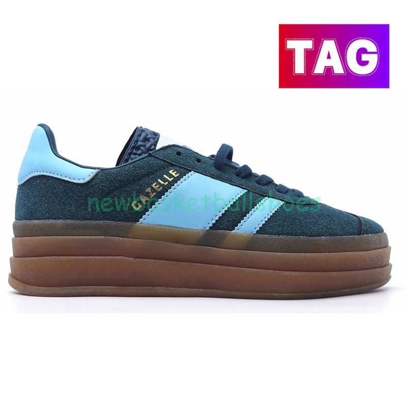 Designer Gazelle Bold Casual shoes Men women Platform sneakers Pink Glow Solar Orange Green Flash Aqua Shadow Red Chocolate Blue velvet luxury mens sports Trainers