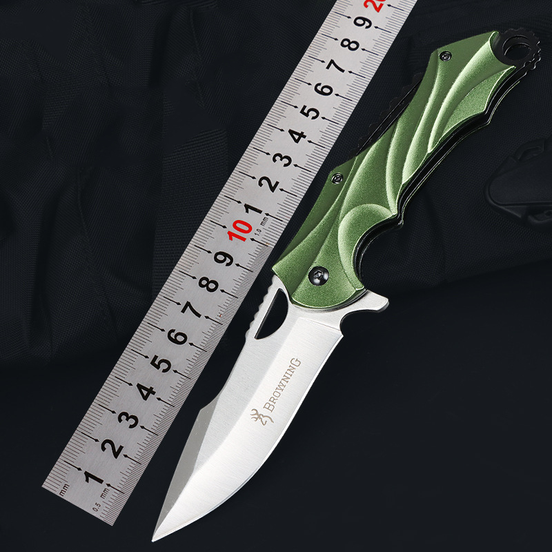 Flipper fällkniv 440C Blad Aluminiumhandtag utomhus EDC Pocket Knives Retail Box Packing
