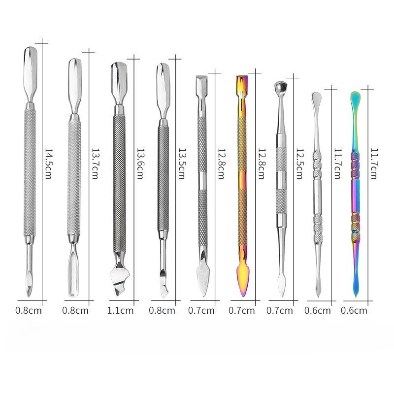 Multiple Styles Wax Dab Tool Smoke Accessories Double Headed Spoon Smoking Pipe Bong Tobacco Cleaner Vaporizer Pen Atomizer Dry Herb Dabber Nail Concentrate Daber