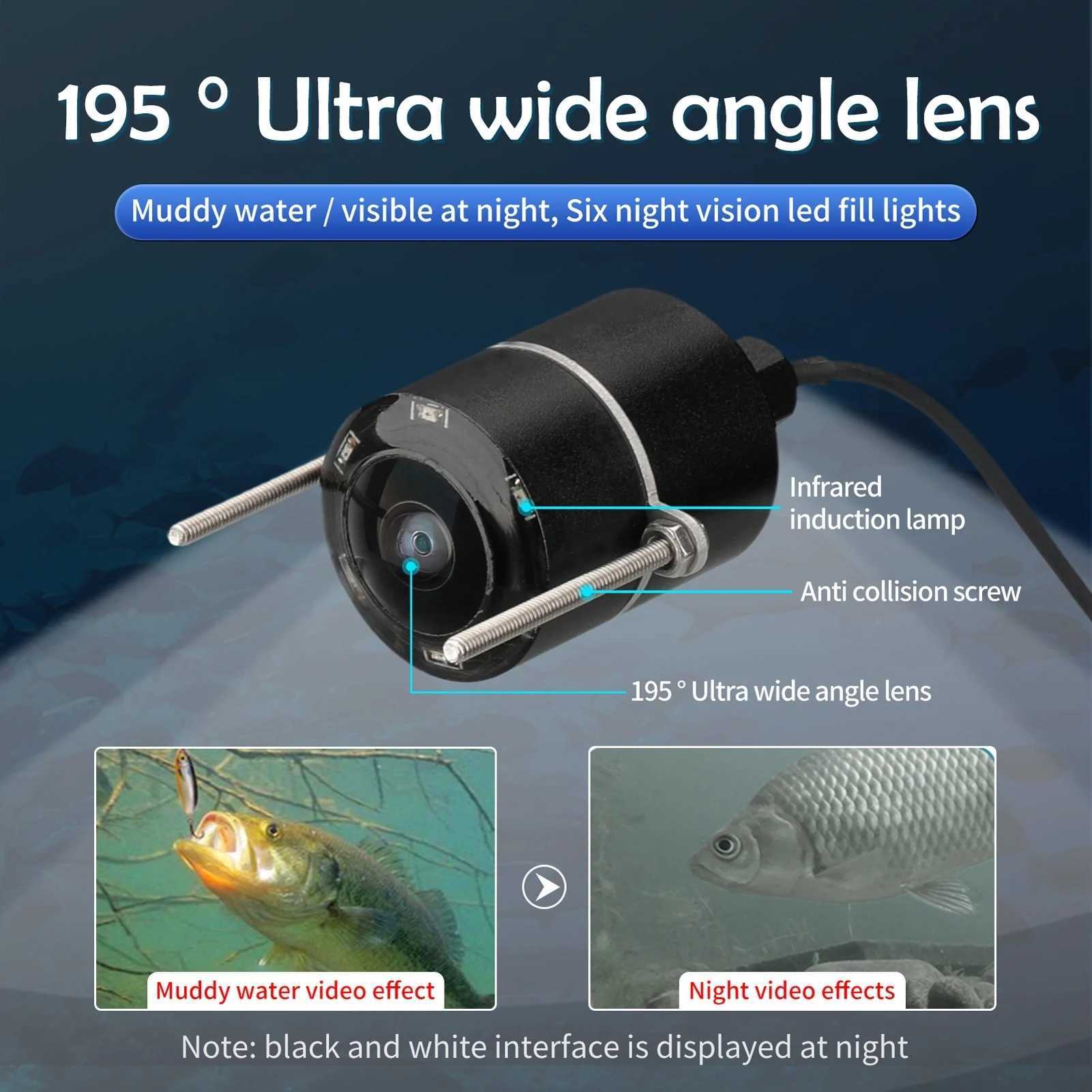 Localizador de peixes Eyoyo 5000mAh Recarga de bateria no gelo Kit detector de pesca com 30M subaquático 12 milhões de pixels Câmera de vídeo 4,3