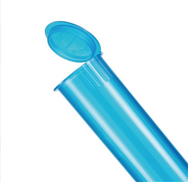 Tube d'emballage pré-rouleau Pop Top bouteille en plastique transparent noir joint doob blanc récipient de pré-roulage émoussé a un JL1428 interne