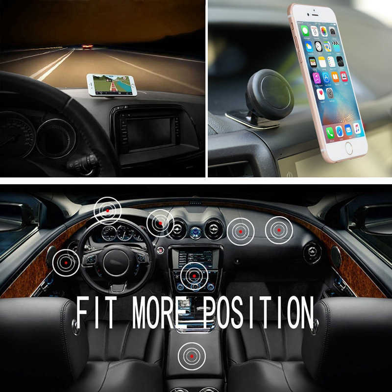 Endast tillbehör 17mm Ball Universal Sticky Car Phone Holder 360 Rotation Dashboard Mobiltelefonhållare för iPhone 11 Xiaomi L230619