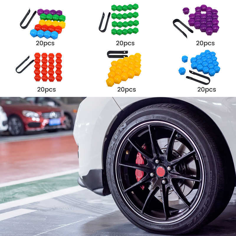 New 17mm 19mm Wheel Nut Bolt Head Cover Cap Protective Bolt Caps Exterior Decoration Protecting Bolt Rims Screws Plugs