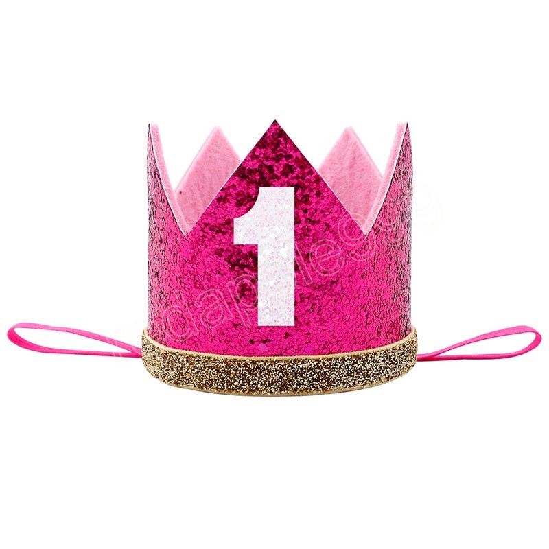 Fascia bambina la prima festa di compleanno Decor Cap Crown Fascia capelli bambini Fascia capelli Cappelli da principessa Accessori capelli