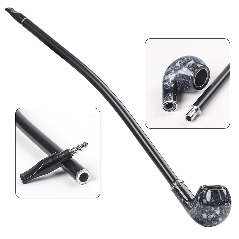 Smoking Pipes Handmade old-fashioned reading long smoke rod filter dry pipe