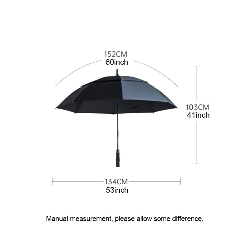 60 Inch Golf Umbrella Automatic Open Extra Large Oversize Double Canopy Vented Windproof Waterproof Long Handle Umbrellas W0057