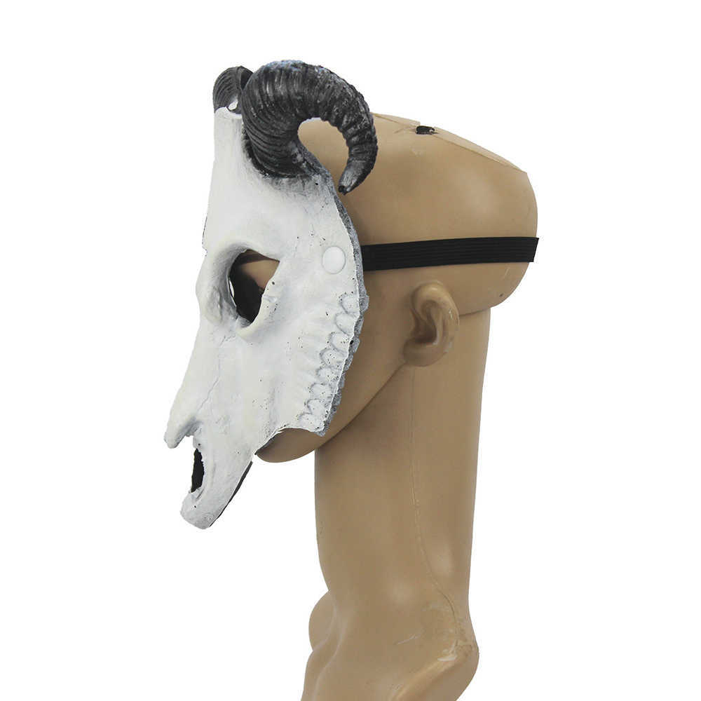 2022 GOAT Mask Halloween Party PU Mask Mask Персонализированная праздничная выпускная одежда L230704