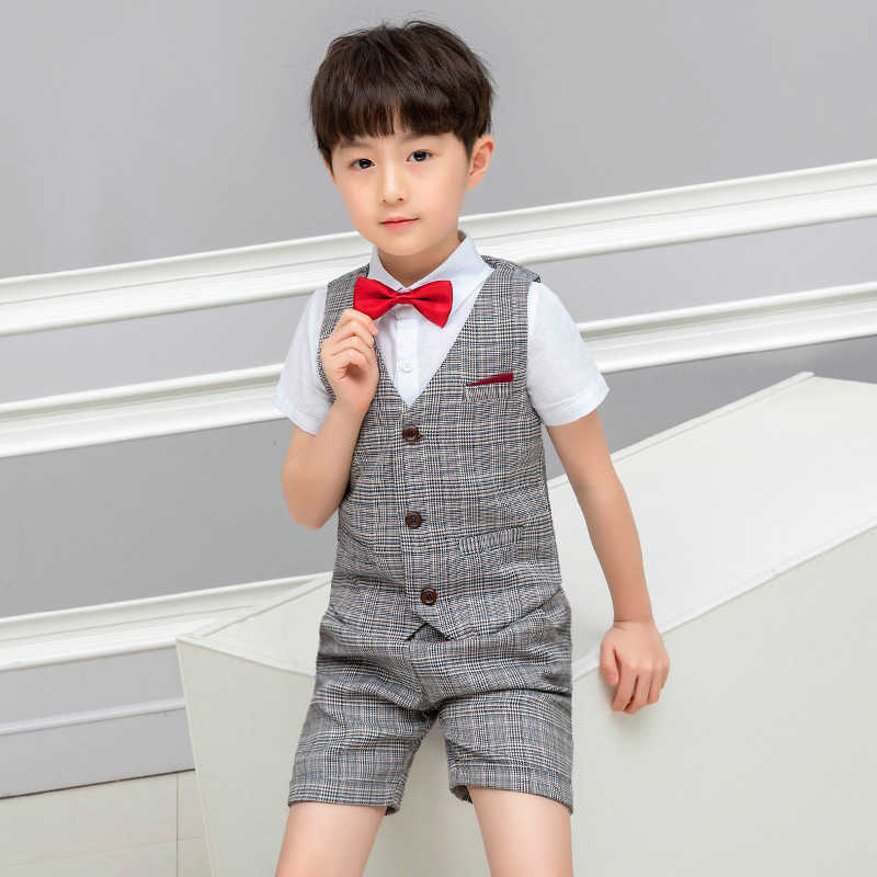 Костюмы Summer School Kids Fashion жилеты Suits Blue Children Protempery для выпускного бренда. Новый бренд мальчики для мальчиков Вечерний ткани .230704