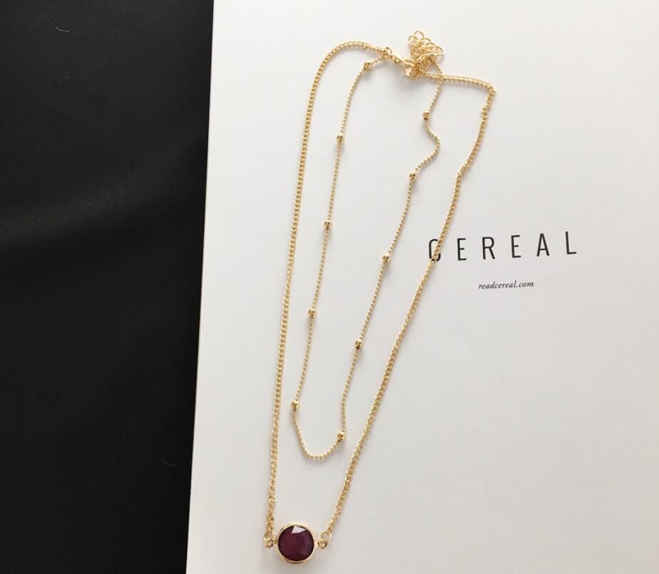 Pretty Natural Crystal Pendant Choker Halsband Multi-Layer Bead Boho Eloy Gold Short Chain Halsband Kvinnor smycken Fashion Accessories Gift