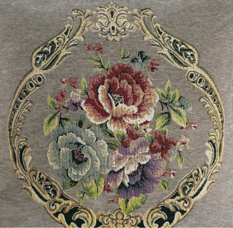 Coussin de fleurs de luxe européen/oreiller décoratif fleurs imprimé housse de coussin canapé lin taie d'oreiller florale étui décoratif YLW-042