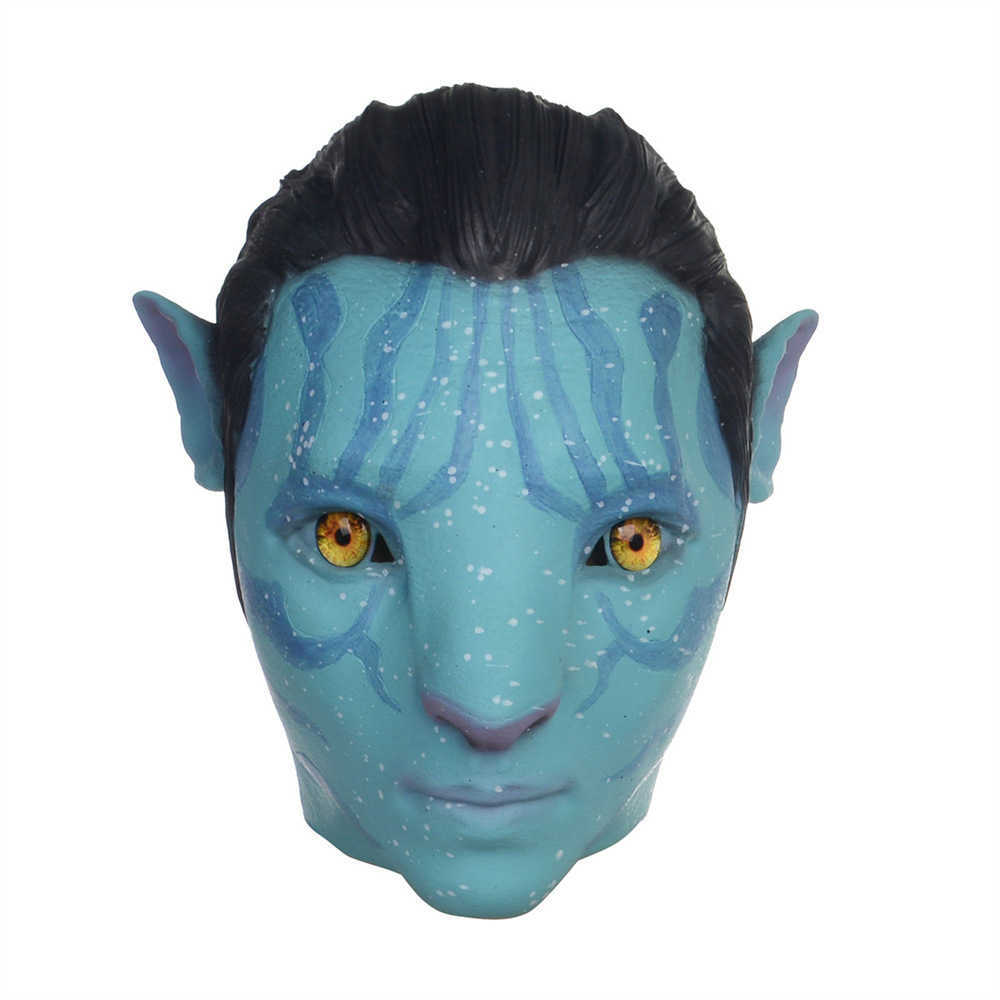 Film Avatar 2 Der Weg des Wassers Cosplay Maske Na'vi Neytiri Jake Sully Latex Alien Kostüm Party Halloween Erwachsene Masken L230704