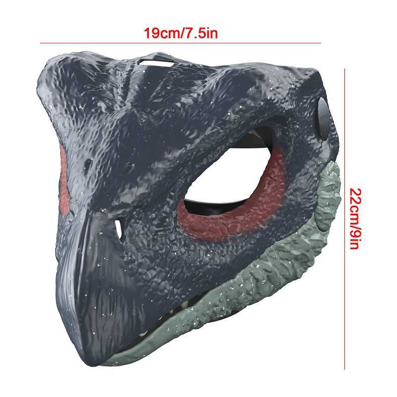 Jurassic Therizinosaurus maska dinozaura z otwieraną szczęką 10-in pazury realistyczna tekstura nos oczy otwieranie bezpieczny pasek L230704