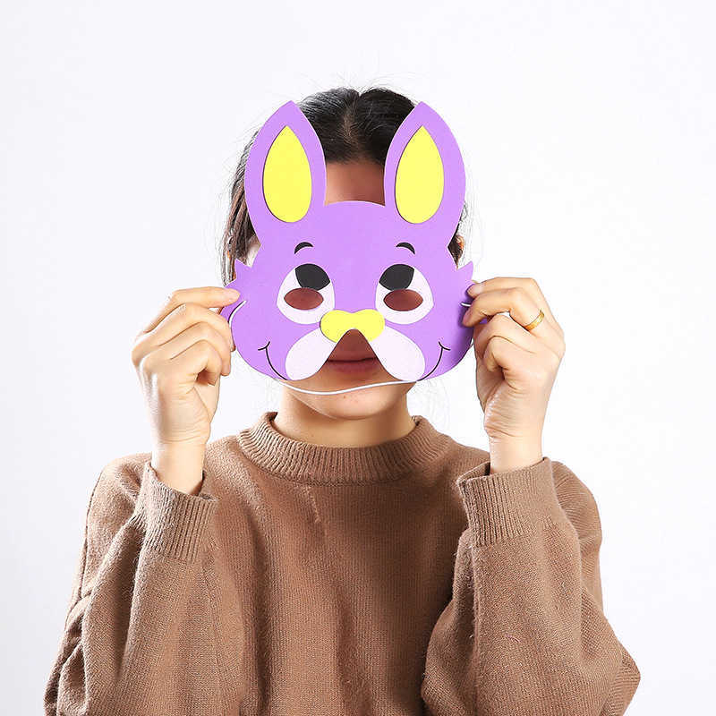 Cartoon Animal Mask Photo Props Kids Birthday Party Decor Jungle Safari Theme Zoo Party Supplies Children Cosplay Dress-Up L230704