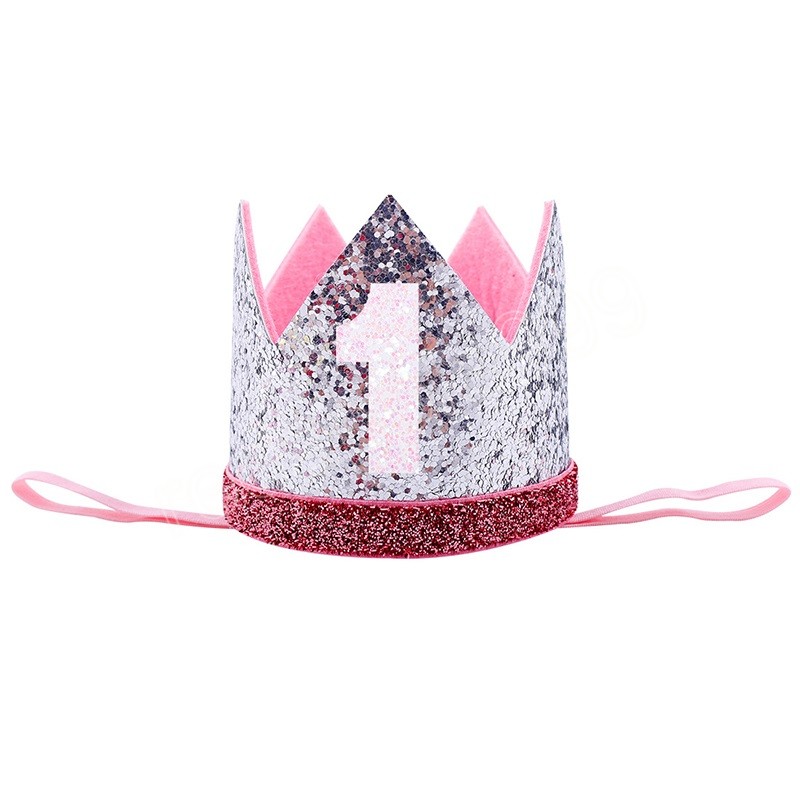 Fascia bambina la prima festa di compleanno Decor Cap Crown Fascia capelli bambini Fascia capelli Cappelli da principessa Accessori capelli