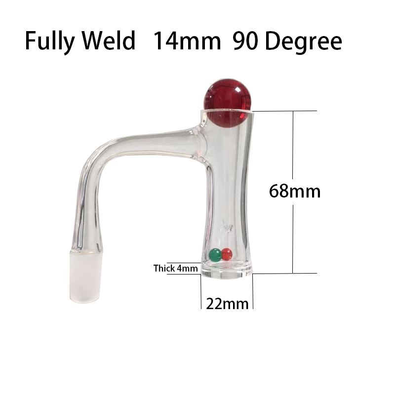 Fully Welded Hourglass Quartz Banger Auto Spinner Terp Carb Cap 6mm Pearl Beveled Edge Full Seamless Weld Bangers Nails for Glass Bongs Dab Rig Hookah Wholesale