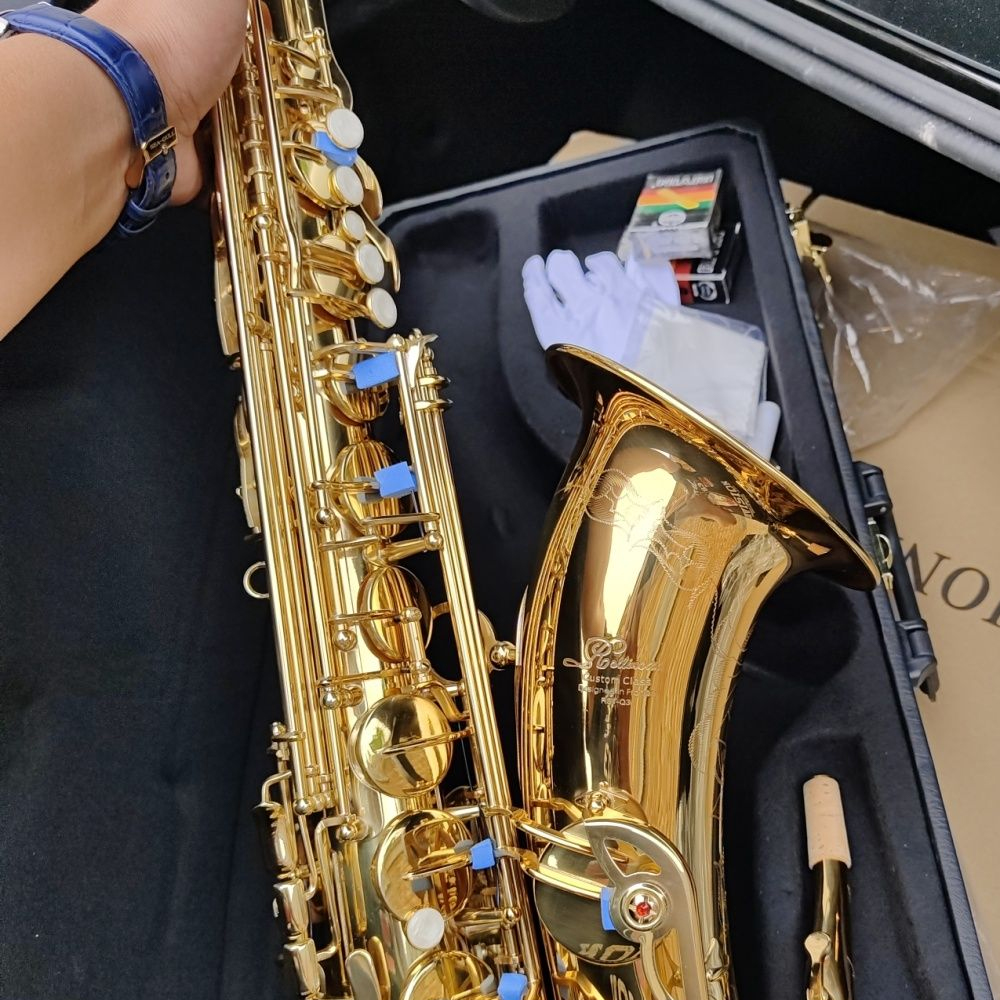 High quality Q3 tenor Saxophone BB tune hand-carved pattern double ribbed reinforced woodwind instrument with case