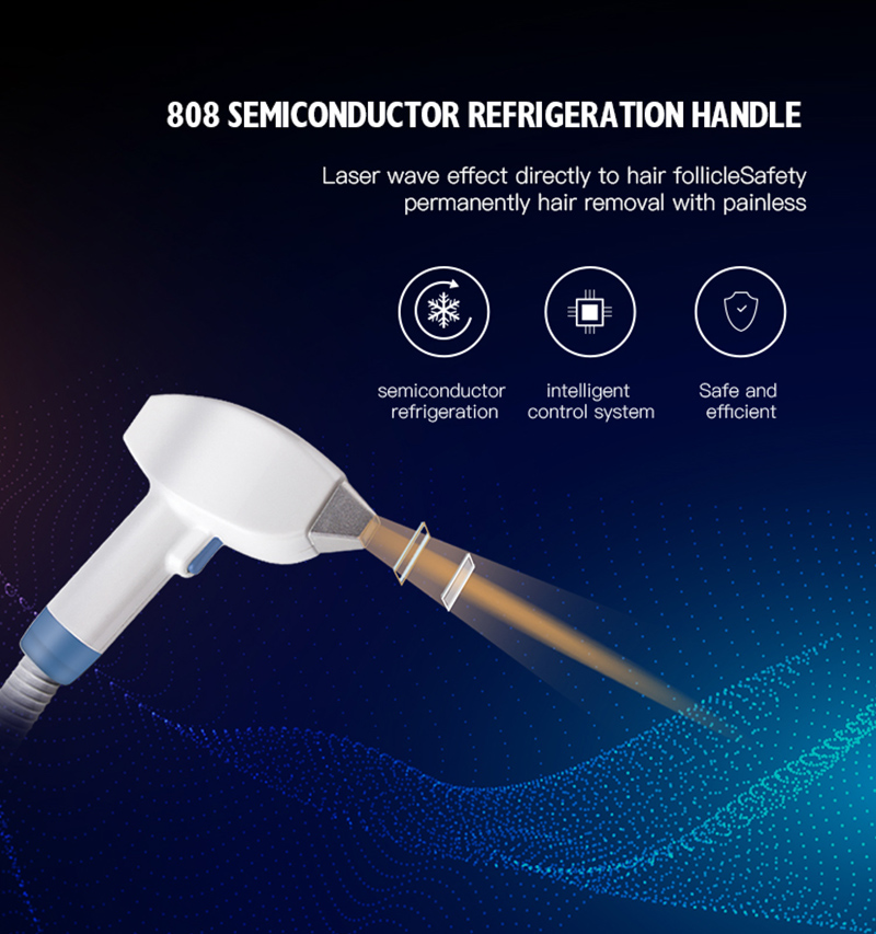 808nm Diod Laser Hårborttagning Hud Djupvårdsutrustning Hudförnyelse Professionell hårborttagningsmedel för alla hårtyper och alla hudfärger Skönhetsmaskin