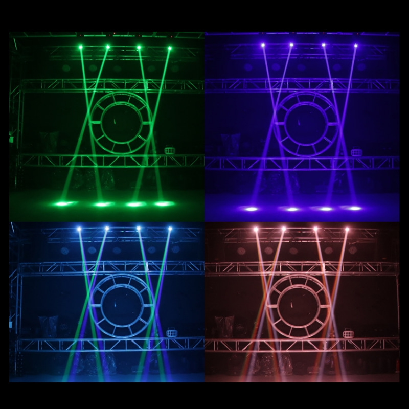 Mini 10W Fascio di luce a testa mobile RGBW 4in1 la discoteca del partito DMX Effetto scenico Evento professionale Modalità audio Musica Prolight