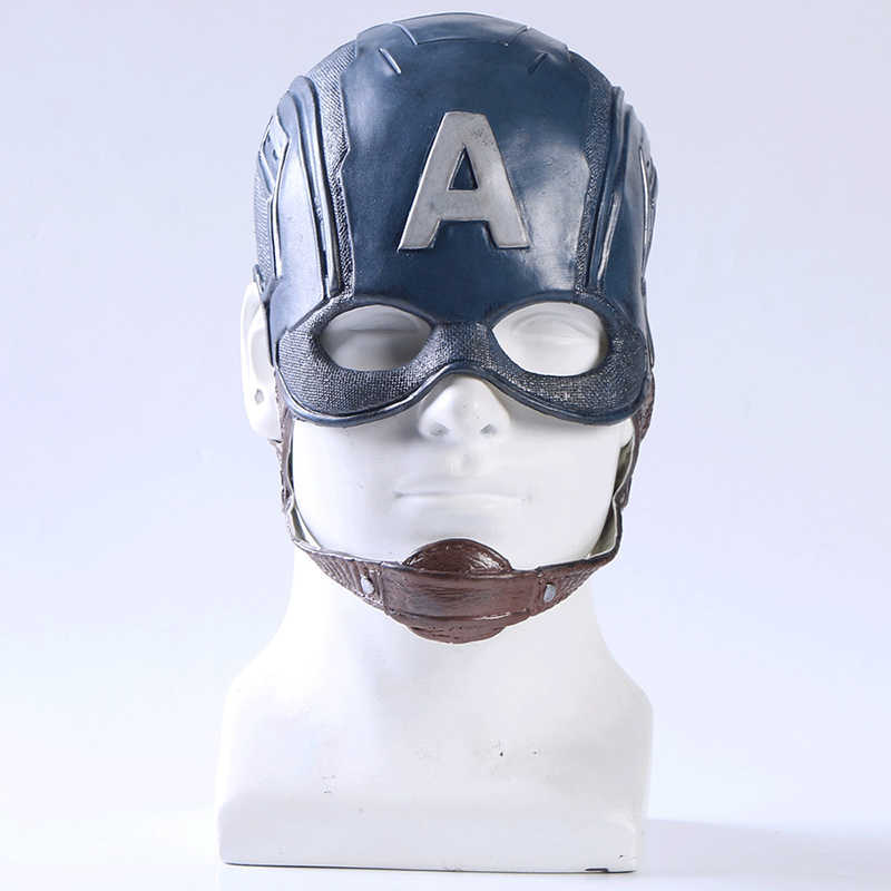 コスプレラテックスマスクアニメスーパーヒーローキッズアダルトパーティーコスチュームアクセサリーキャプテンマスクヘルメット L230704