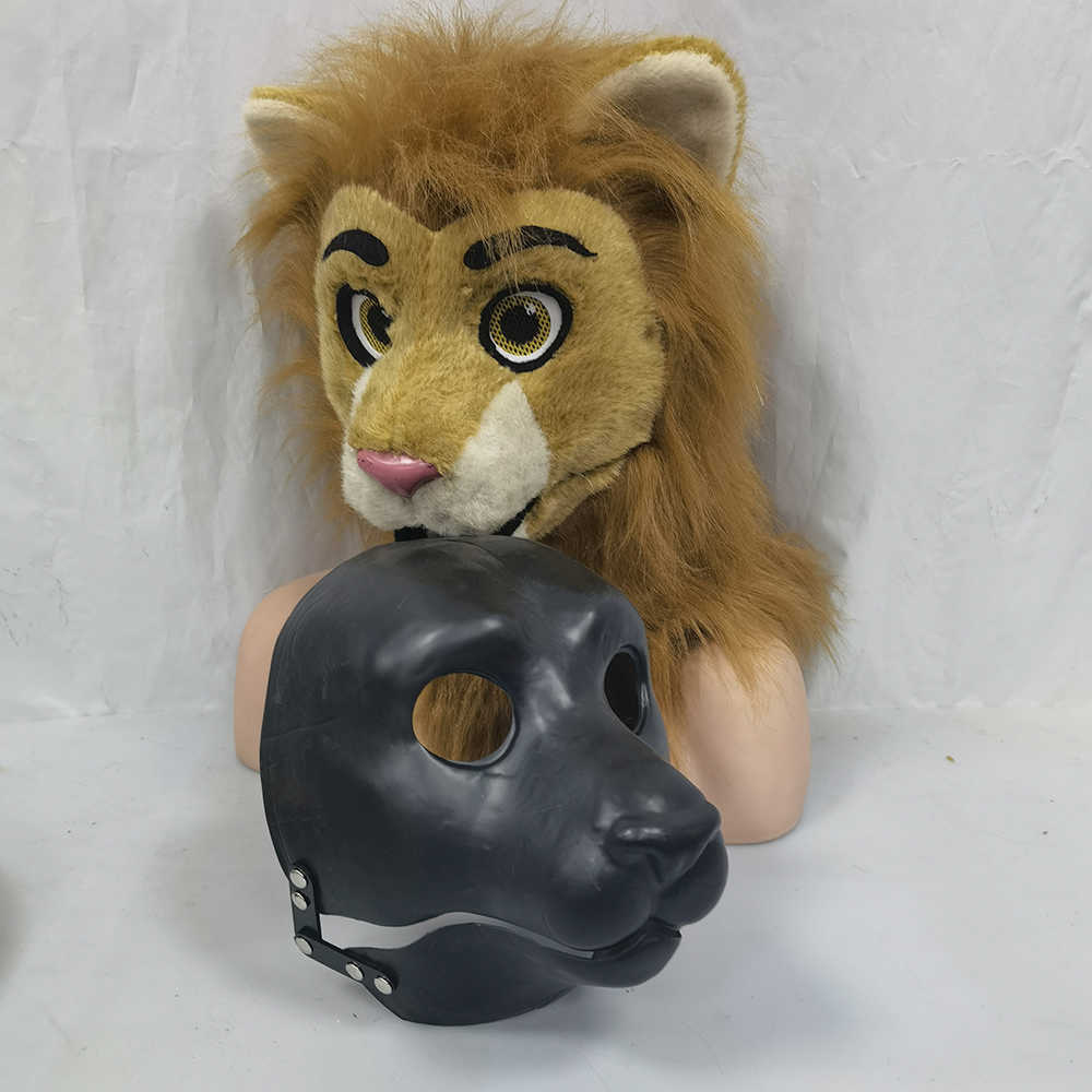 DIY animal mobile bouche masque vierge moule DIY moule à la main de dessin animé lion faire votre propre moule de masque d'Halloween moule noir en p L230704