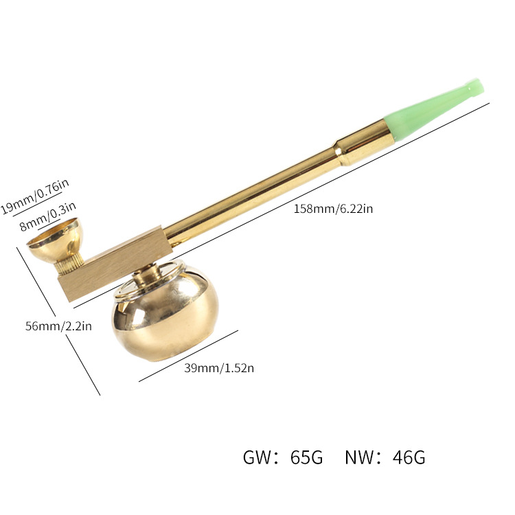 Smoking Pipes Bouteille de narguilé en laiton, sac de narguilé, sac de fumée sèche, filtre, pistolet à narguilé à l'ancienne
