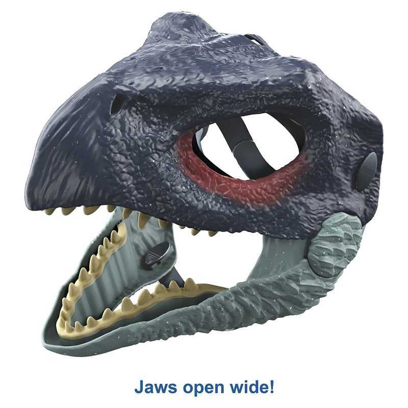 Jurassic Therizinosaurus maska dinozaura z otwieraną szczęką 10-in pazury realistyczna tekstura nos oczy otwieranie bezpieczny pasek L230704