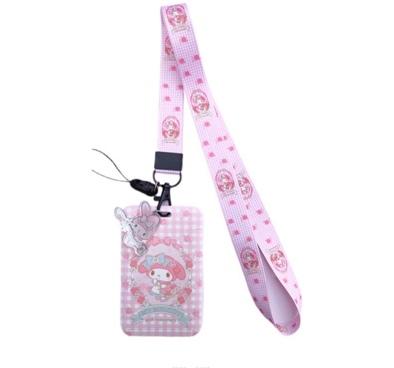 Adorável design de desenhos animados Melody Lanyards Porta-cartões de identificação de alta qualidade para ônibus de trabalho estudantil Estojo de cartões plásticos de crédito Lanyards personalizados