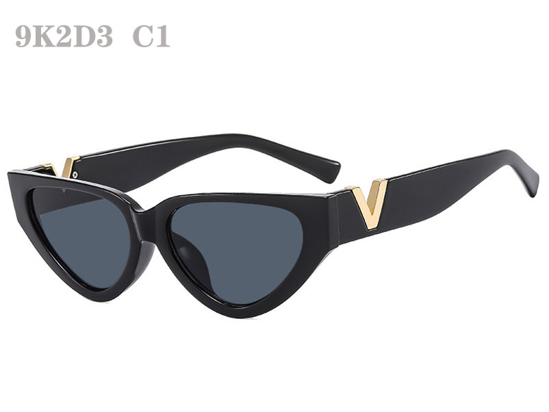 Gafas de sol para mujer Vintage Woman Sunglases Moda para mujer Gafas de sol de lujo UV 400 Ladies Retro Triangle Small Slim Designer Gafas de sol 9K2D3