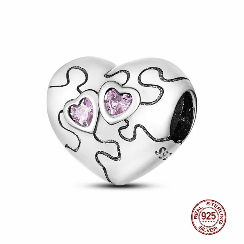 925 Silver Fit Pandora Charm 925 Bracelet Pendant Sparkling Shoe Bag Series charms set Pendant DIY Fine Beads Jewelry