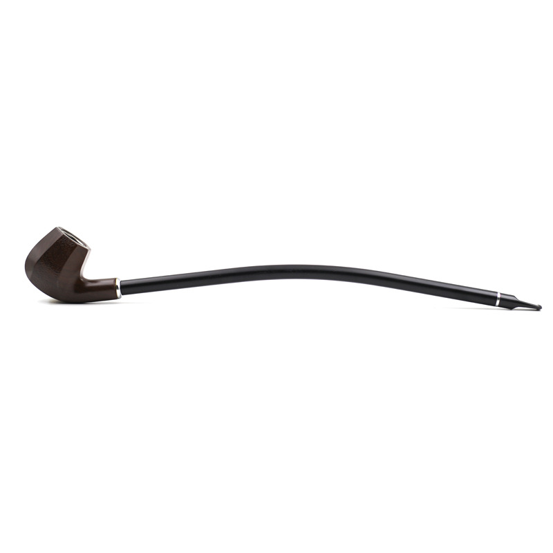 Smoking Pipes Long rod resin pipe, long handle frosted heat-resistant hammer, curved pipe