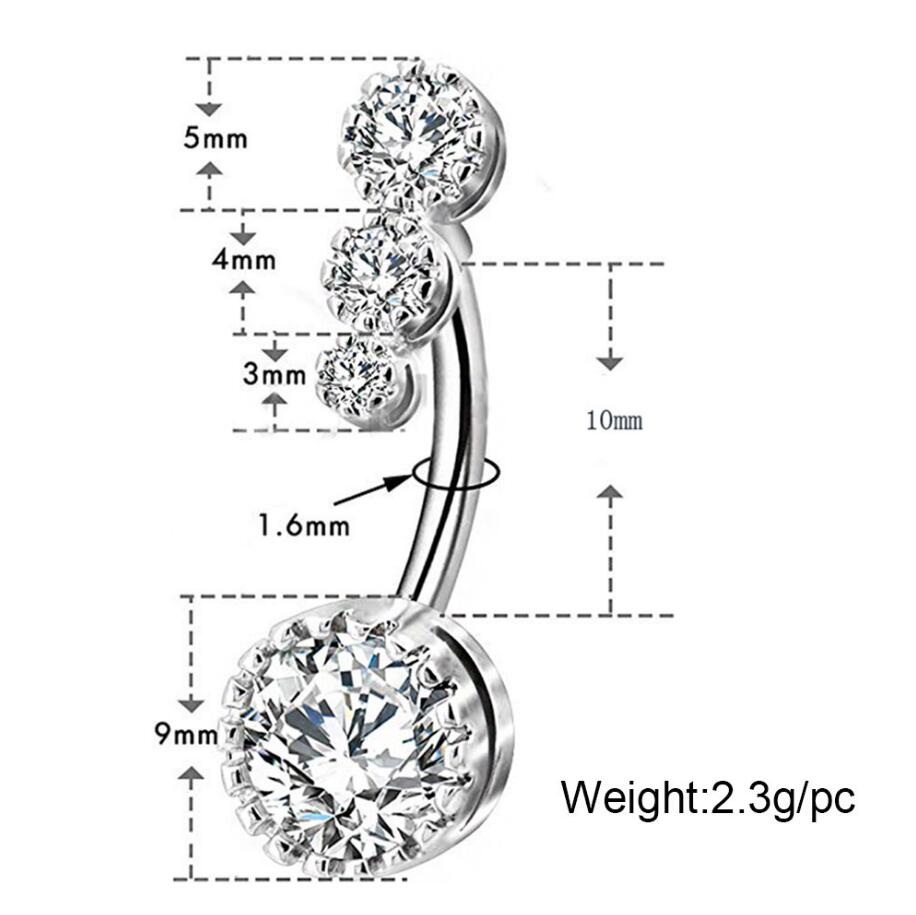 Tytanowy pępek piercing seksowna spiralna membrana chrząstka zwisają upuść zwisają kolczyki w pępku Nombril Ombligo biżuteria do ciała