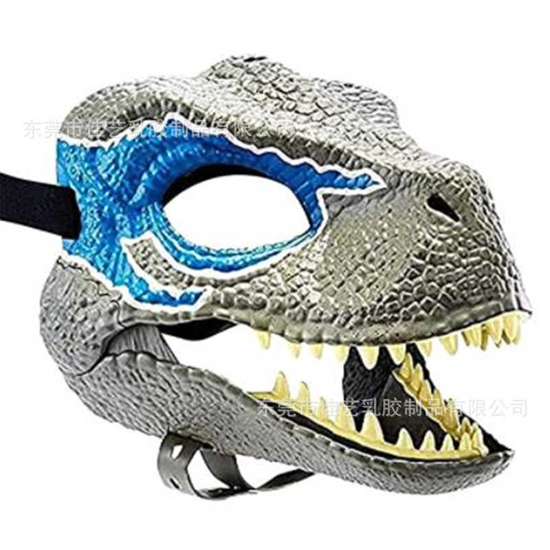 Halloween Drache Dinosaurier Maske Offener Mund Latex Horror Dinosaurier Kopfbedeckung Halloween Party Cosplay Kostüm Angst Maske Dropship L230704