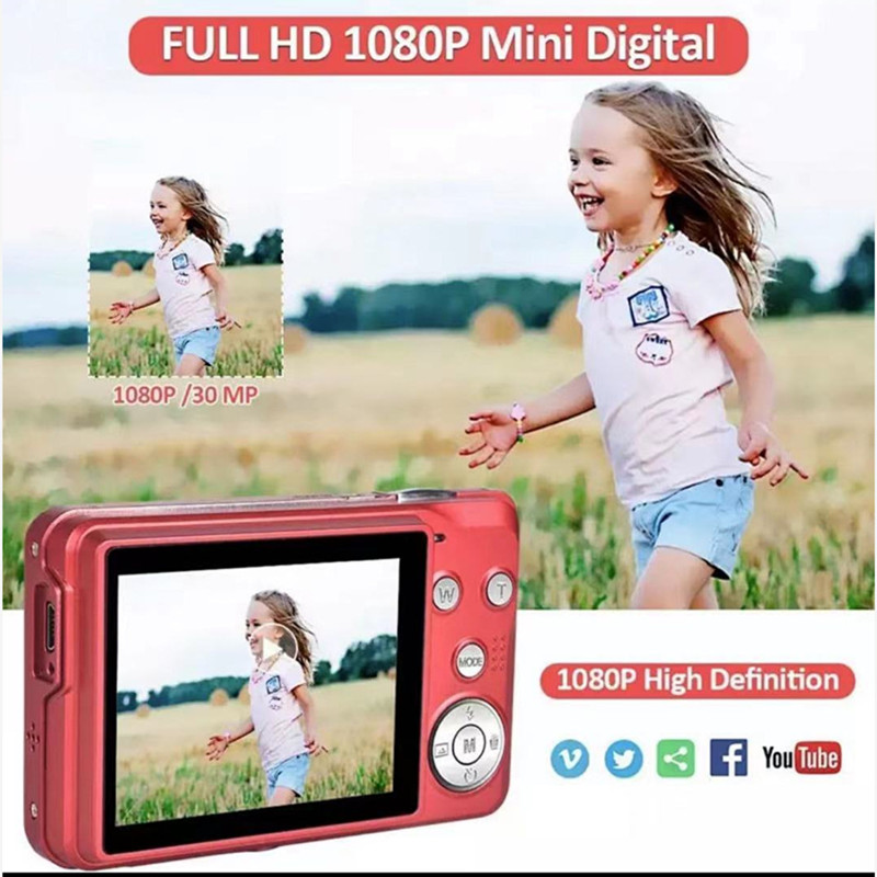 2,7K HD Digitalkamera 48MP Videokamera Mini Camera Anti-Shake Digital Camcorder 