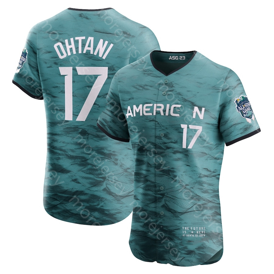 2023 ASG Jersey Mike Trout Aaron Judge Shohei Ohtani Adley Rutschman Vladimir Guerrero Jr. Ramirez Alvarez Luis Robert Jr. Heim Diaz Semien Jung Seager Arozarena