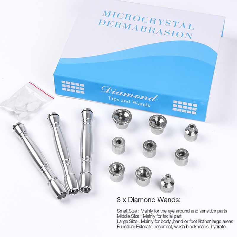 3 en 1 Diamant Microdermabrasion Dermabrasion Machine Eau Spray Exfoliation Beauté Machine Anti-Rides Facial Peeling Dispositif