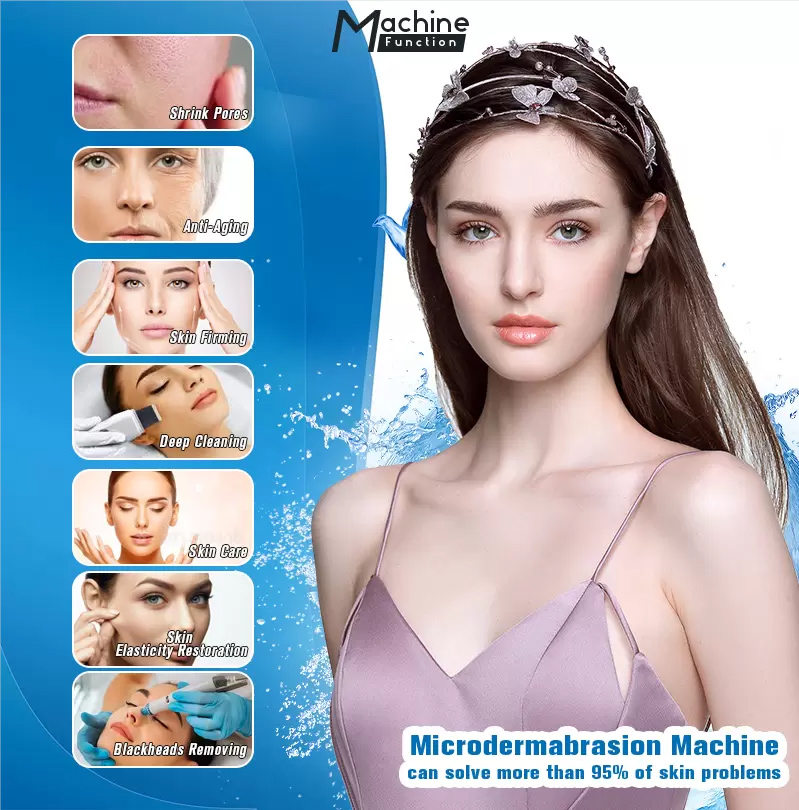 6 In 1 Idrogeno Ossigeno Idratante Acqua Dermoabrasione Macchina Scrubber la pelle del viso Rimozione di comedone Sollevamento della pelle Dispositivo sbiancare