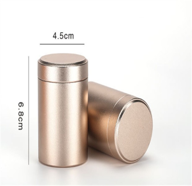 Storage Bottles 80ml Solid Color Airtight Smell Proof Container Stash Metal Sealed Can Tea Jar Kitchen Containers Tins JL1447