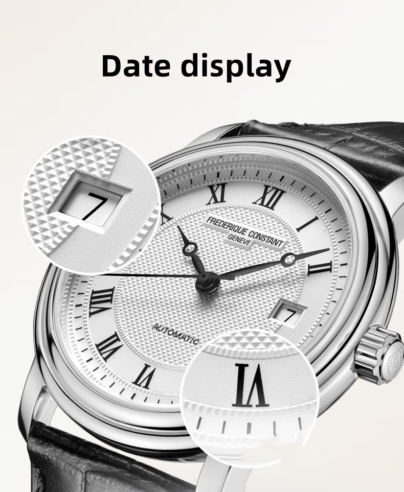 2023 FREDERIQUE CONSTANT Moda Relógio Masculino de Luxo Simples Business Auto Data Dial Quartz Designer Movimento Relógios Relógios de Pulso Montre de Alta Qualidade