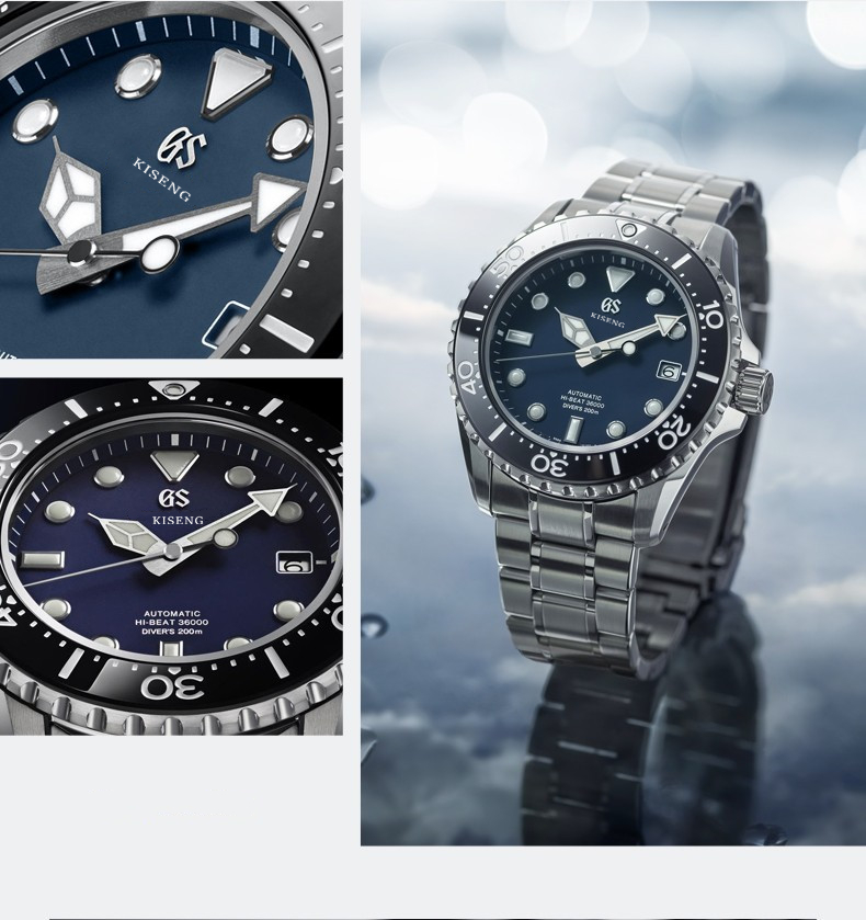 2023 New Top Brand Luxury GS Designer Orologi Corona di alta qualità Blue Lion Grand Seixx Movimento al quarzo Orologio da uomo Fashion Business Sports Montre Orologio da polso