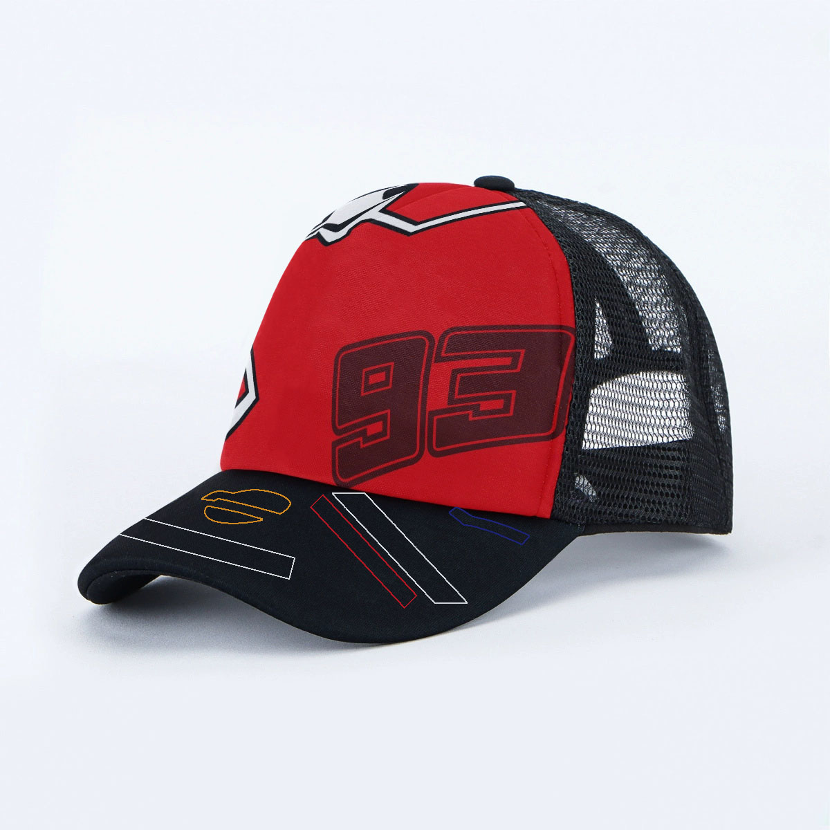 Moto Trend Baseball Cap 2023 Racing Team Rider عرض أزياء منحنية قبعة Motocross Motocross Riding Duck Hat Summer Men's Shade Cap