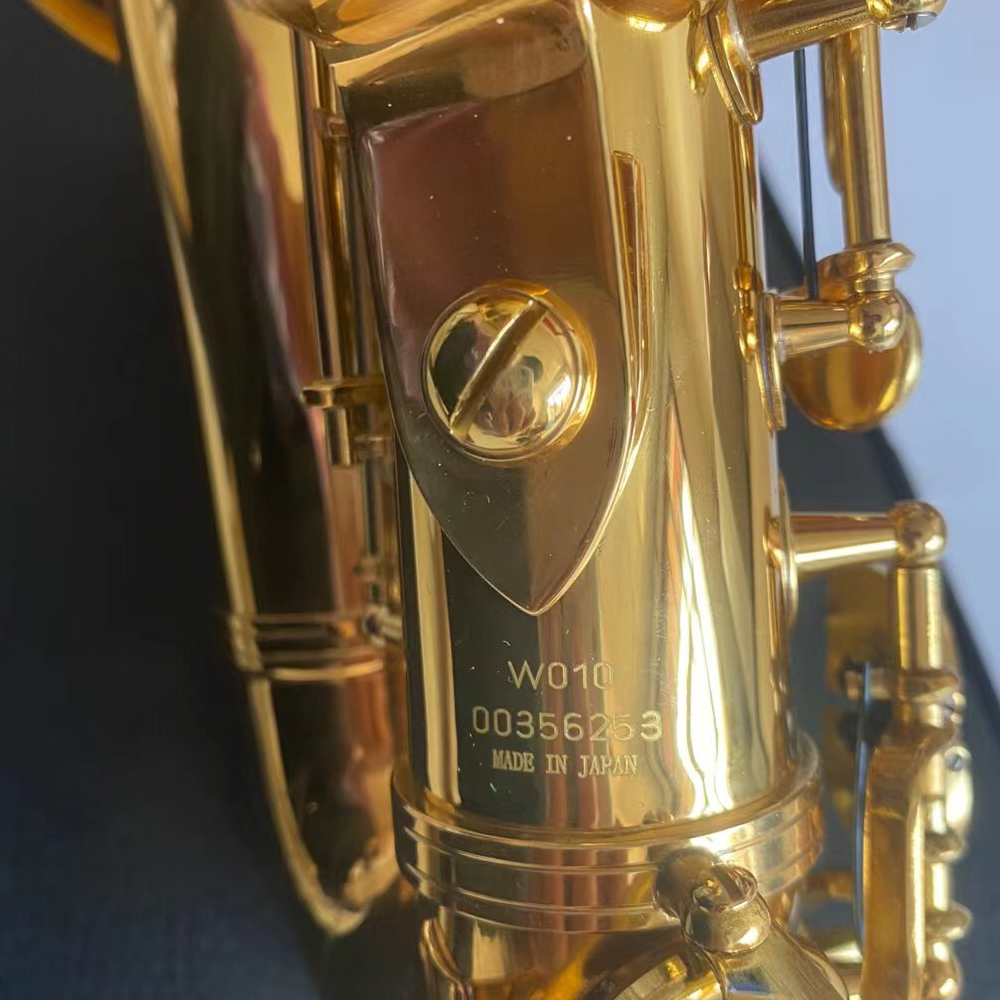 Profissional w010 saxofone soprano bb latão ouro lacado jazz instrumento de fabricação artesanal japonês com acessórios