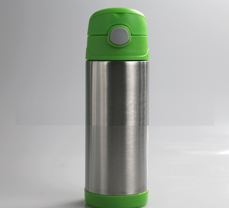 Vacuum stainless steel spring cup Stainless steel bounce cup outdoor portable thermos cup children's cup gift