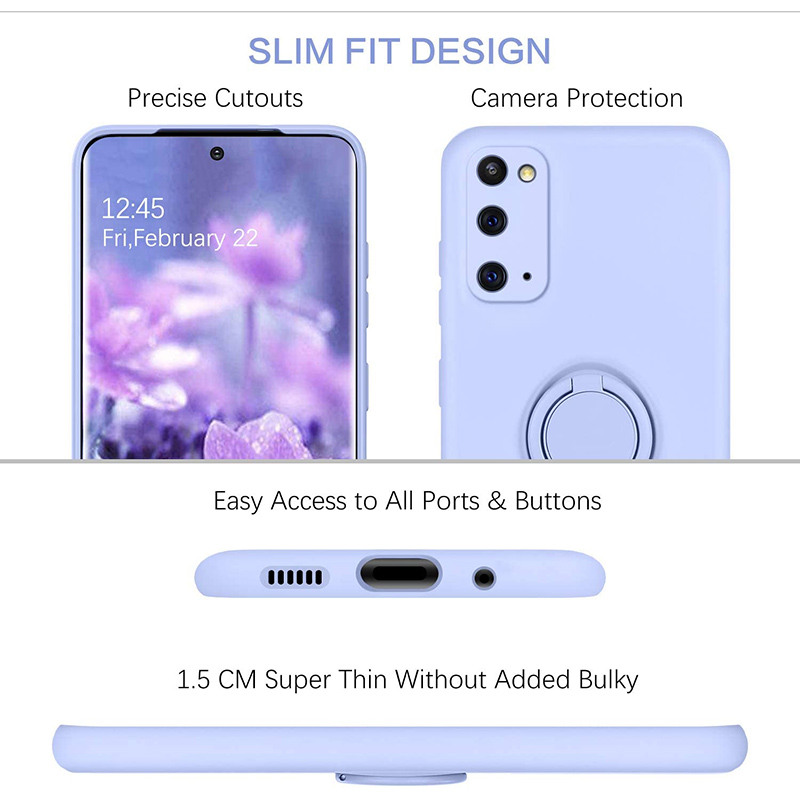 Casos de telefone com suporte de anel para Samsung Galaxy S23 S22 S21 S20 Plus Ultra FE A04S A14 A34 A54 A03 Core Silicone à prova de choque Capa para celular