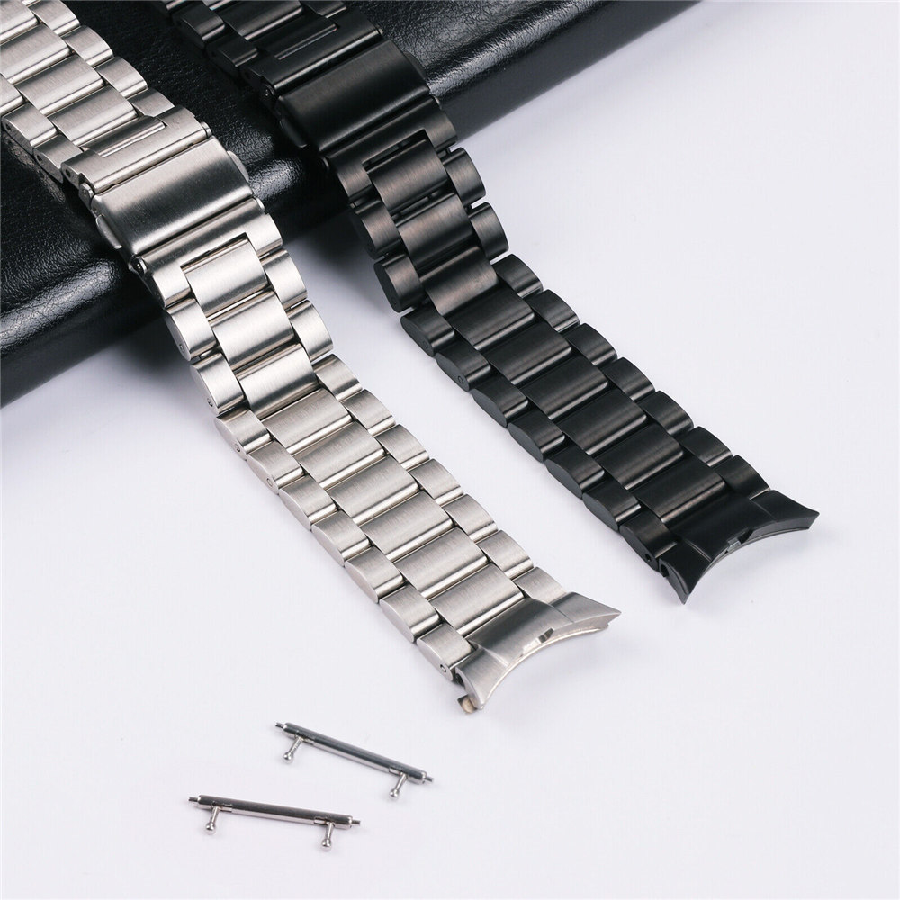 Correa de acero inoxidable premium para Samsung Galaxy Watch 4 Classic Curved End Bracelet Band