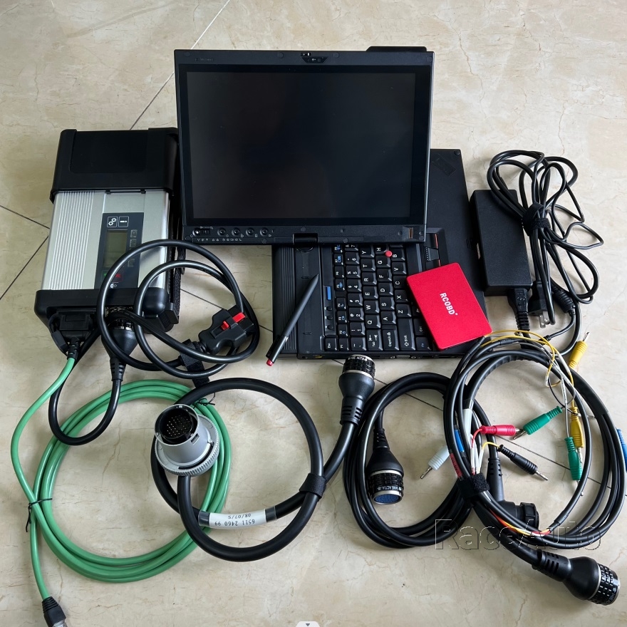 Best quality mb star c5 mb sd connect c5 diagnostic tool with ssd v2023.09 installed in x200t laptop